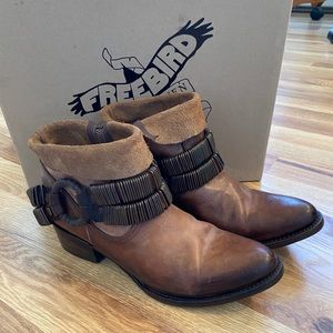 Freebird by Steven FB-Eve Cognac Brown Booties 9